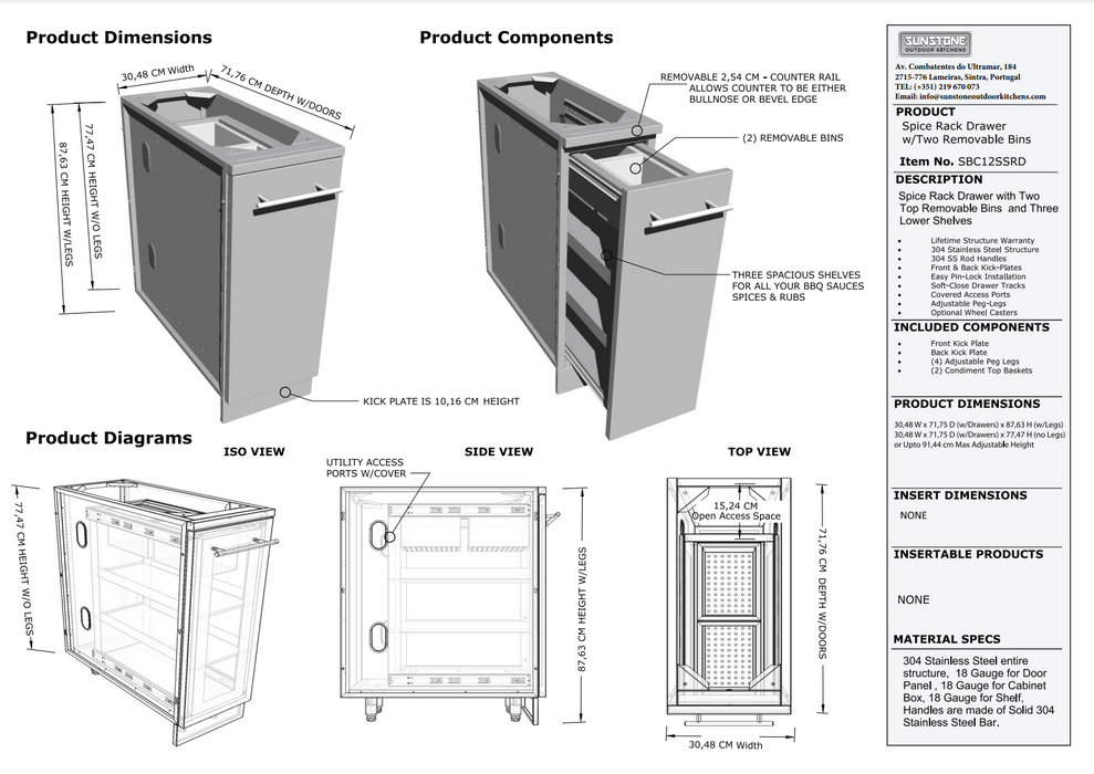 Sunstone Cabinet for Spice Storage