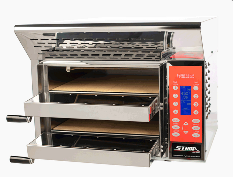 Stima VP2-16 Evolution Twin Deck Hi Speed Pizza Oven With Extraction Canopy