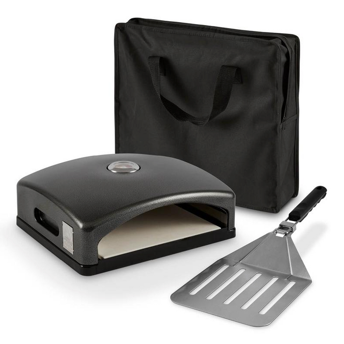 Pizzazz Grill Top Pizza Oven w/ Paddle + Bag