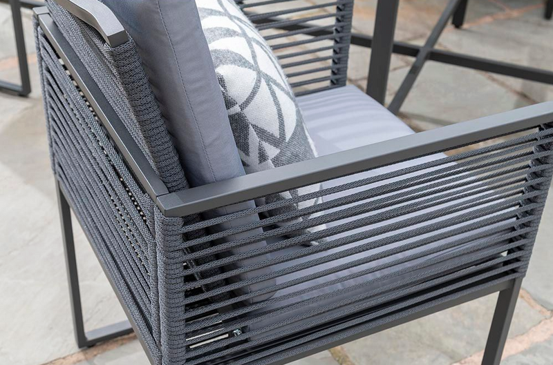Sheringham Aluminium Rope Cube Dining Set
