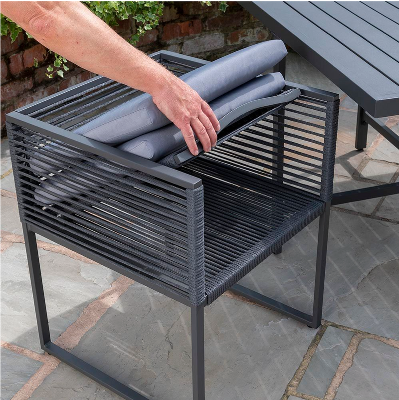 Sheringham Aluminium Rope Cube Dining Set