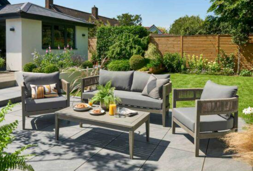 Arden Rope Outdoor Lounge Set - Grey