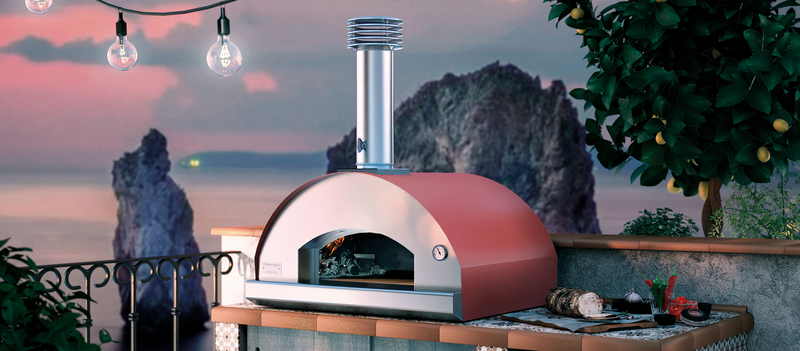 Fontana Mangiafuoco Build in Wood Pizza Oven - Rosso