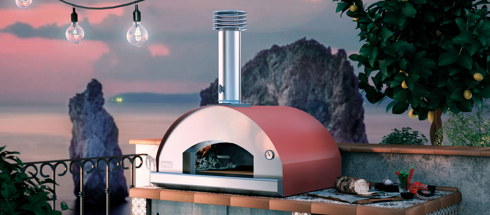 Fontana Mangiafuoco Rosso Build In Wood Pizza Oven