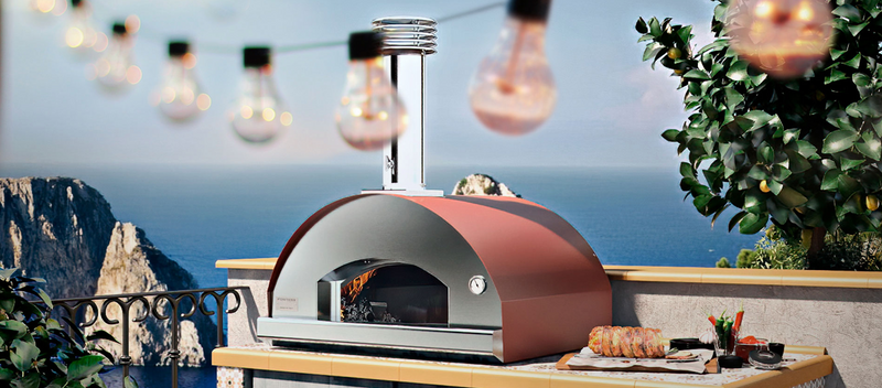 Fontana Mangiafuoco Build in Wood Pizza Oven - Rosso
