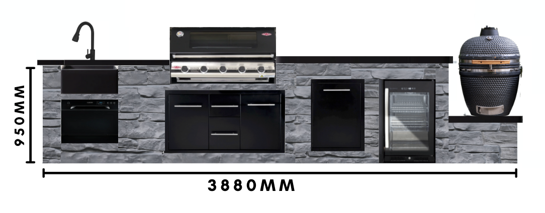 PrimeBlackout 4M Complete Outdoor + Dishwasher kitchen-Bespoke
