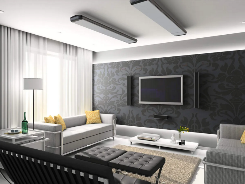 MO-EL Heatwave Hot Top 2200W Infrared Heater with Remote Control (Silver)