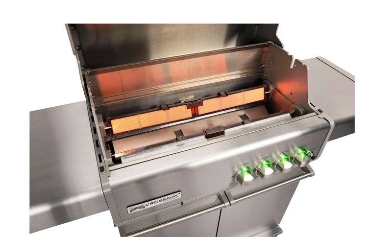 GrandPro Outdoor Kitchen with CrossRay 4 Burner BBQ, and Double Fridges - 2.8m