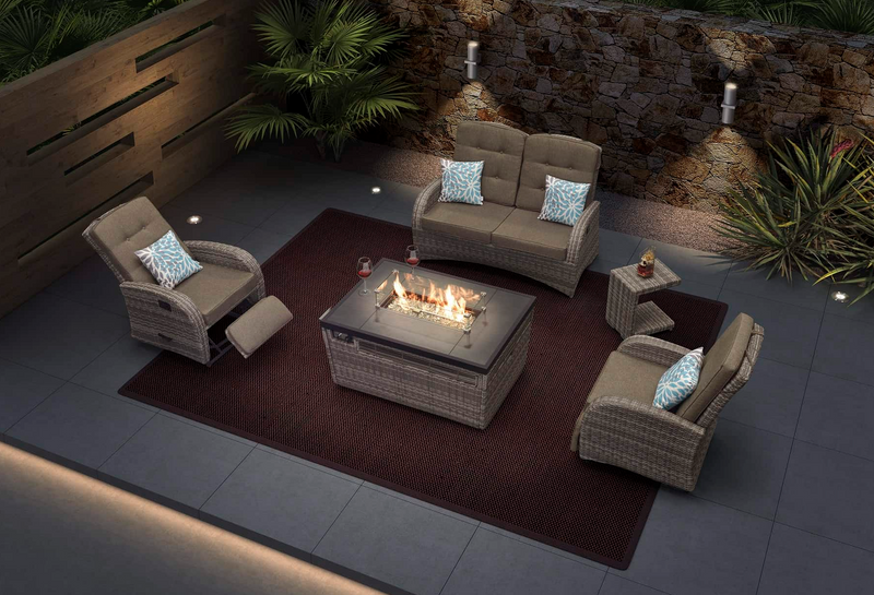Jane Firepit Reclining Sofa Set