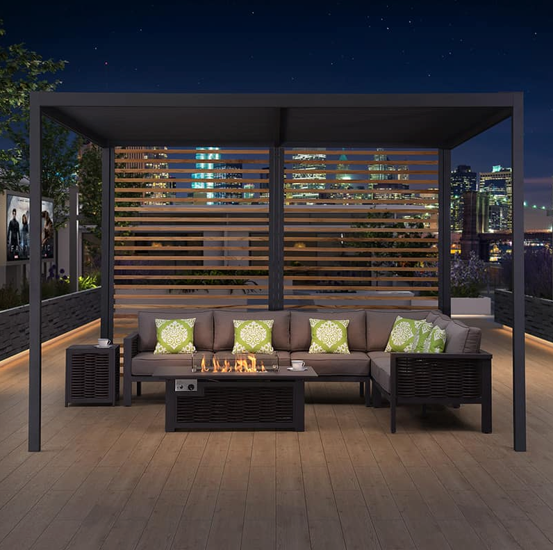 Dallas Firepit Corner Sofa Set