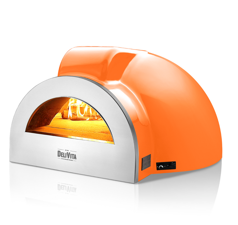Delivita - Pro Dual Fuel - Orange Blaze + Flue Pipe & Rain cap
