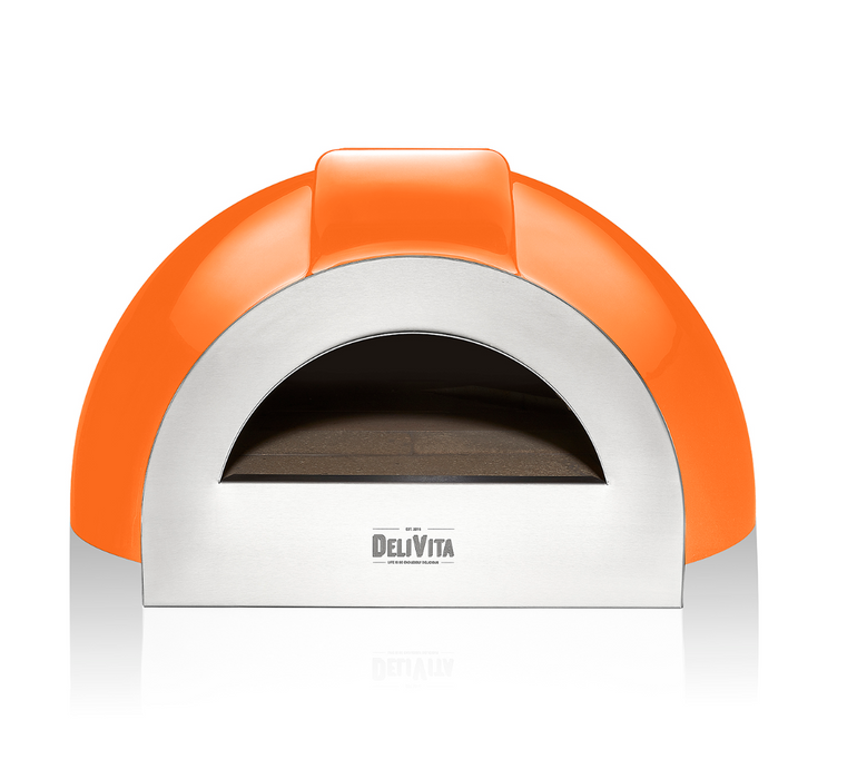 Delivita - Pro Dual Fuel - Orange Blaze + Flue Pipe & Rain cap
