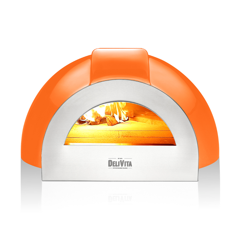 Delivita - Pro Dual Fuel - Orange Blaze + Flue Pipe & Rain cap