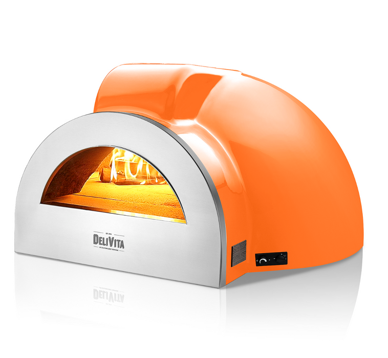 Delivita - Pro Dual Fuel Deluxe complete Collection- Orange Blaze + Flue Pipe & Rain cap