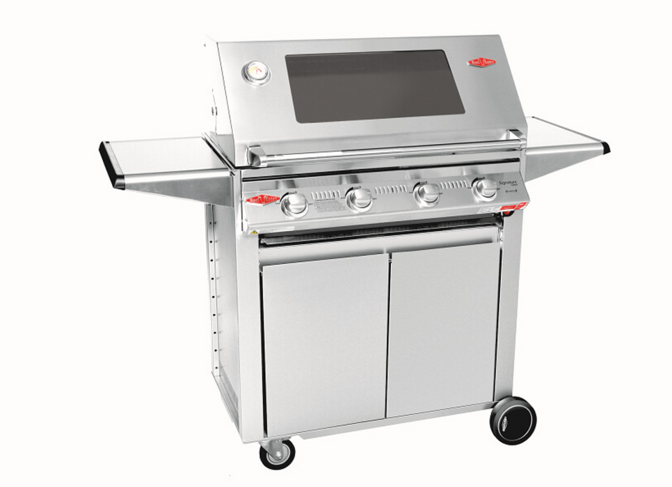 Signature 3000S Series 4 Burner BBQ with Side Burner Trolley - Cast Iron pack