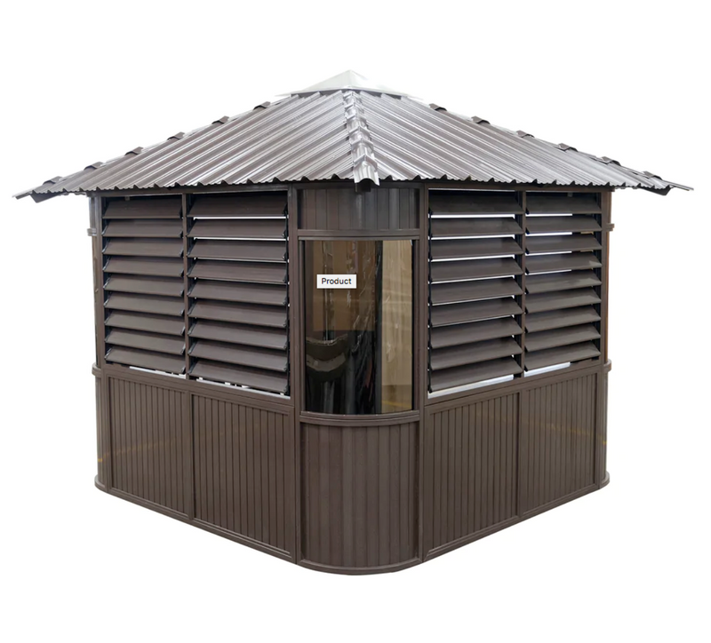 Frazer Brown Square Gazebo, (W)3.37m (D)3.37m