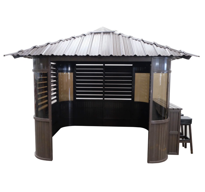 Frazer Brown Square Gazebo, (W)3.37m (D)3.37m