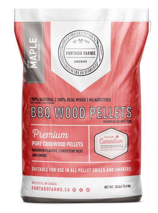 Barbecue Wood Pellets - Maple (Weight 30lb / 13.6KG)