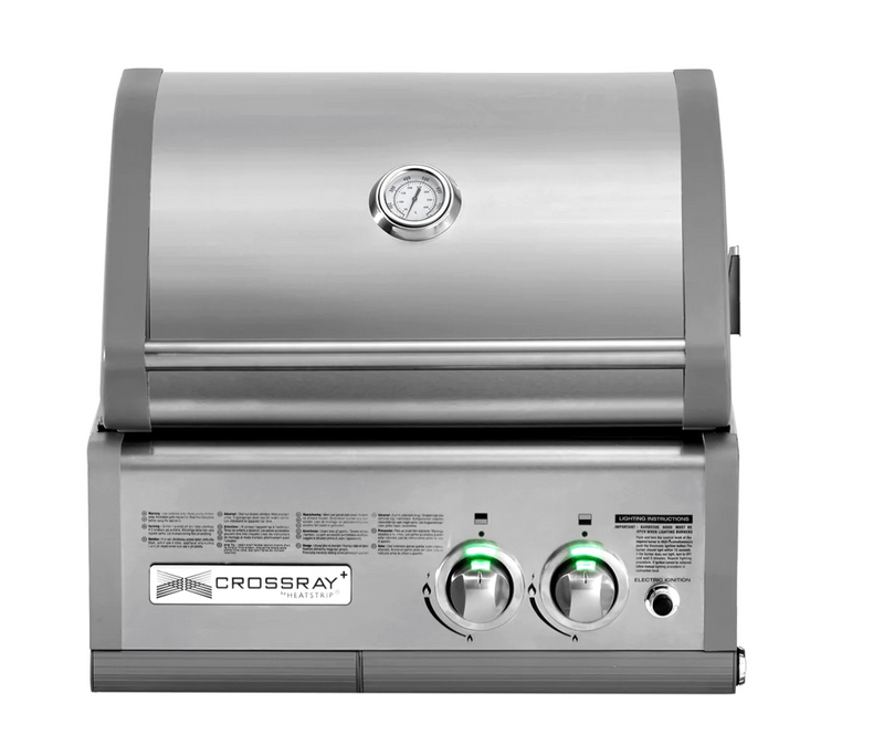 GrandPro Outdoor Kitchen with CrossRay 2 Burner BBQ, and Sink - 2.5m