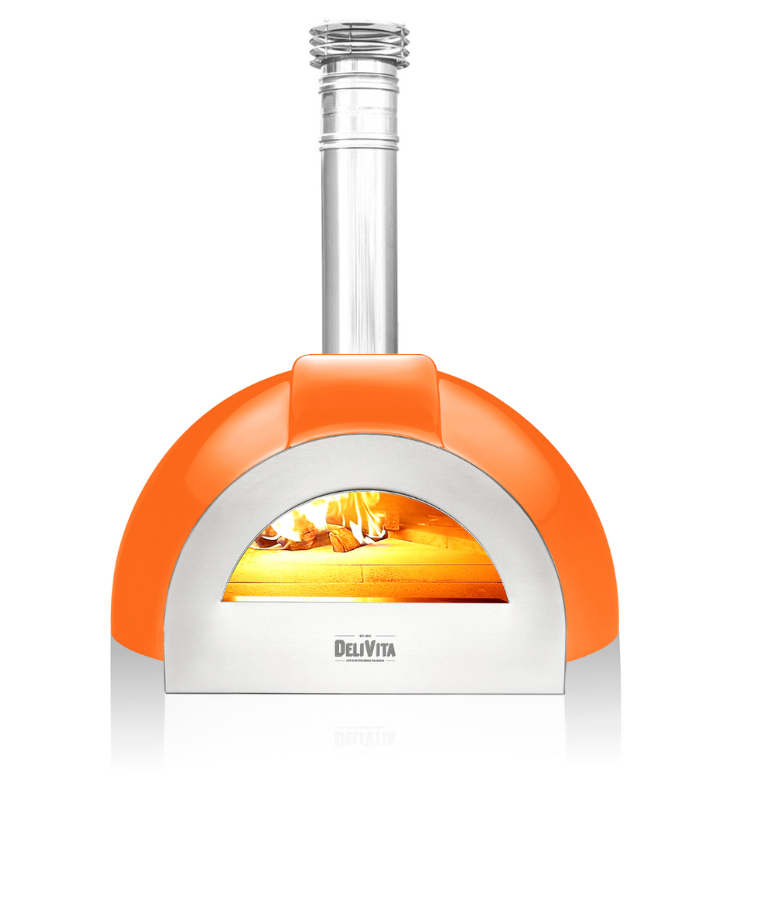 Delivita - Pro Dual Fuel - Orange Blaze + Flue Pipe & Rain cap