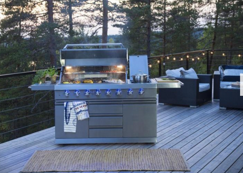 Norfolk Outdoor Kitchen Absolute 6B + Side Burner