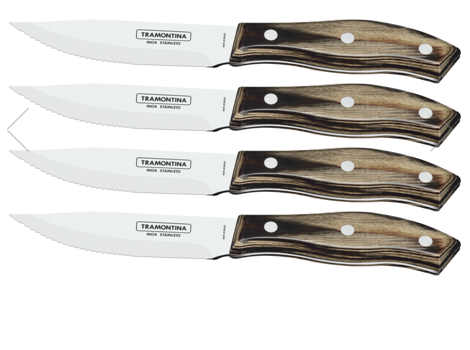 Tramontina Polywood Juego de Cuchillos Stainless Steel Knives Set with  Polywood Handle (3 pc)