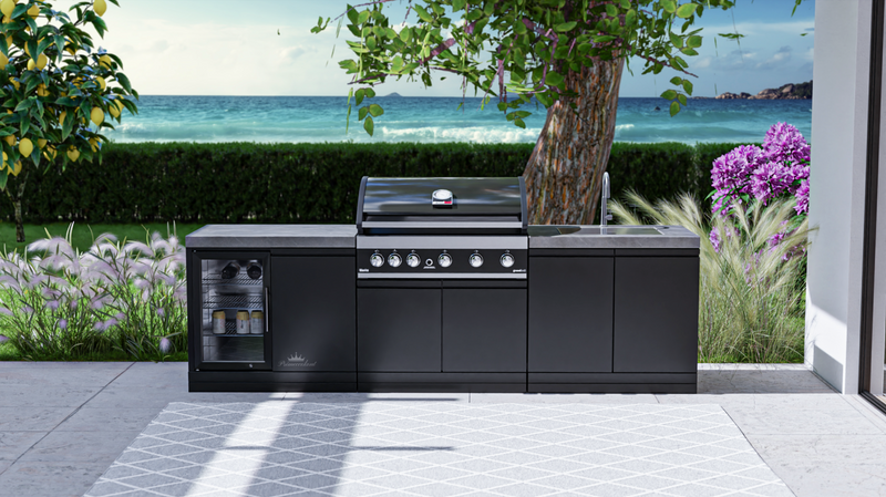 GrandPro Outdoor Kitchen Maxim 5 Burner, Fridge and Sink - 2.6m