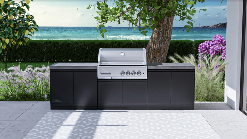 GrandPro Outdoor Kitchen with CrossRay 4 Burner BBQ, - 2.8m
