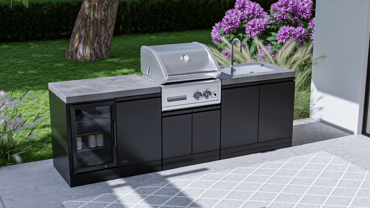 GrandPro Outdoor Kitchen 244 Series Cross-ray 2-Burner - Complete