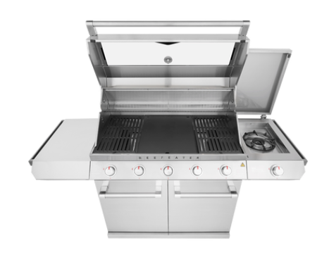 BeefEater 7000 Series Classic 5 Burner Build-In Gas Barbecue and cart