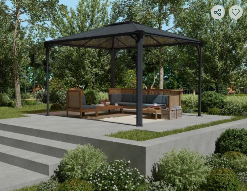 Martinique 10 ft. x 14 ft. Gazebo Kit - Grey Structure