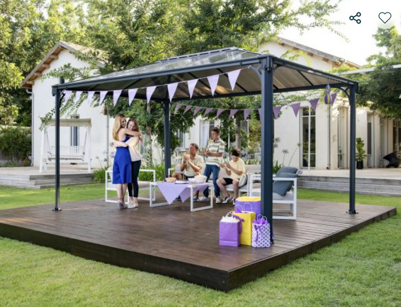 Martinique 10 ft. x 14 ft. Gazebo Kit - Grey Structure