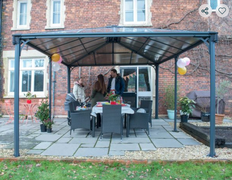 Martinique 12 ft. x 16 ft. Gazebo Kit - Grey Structure