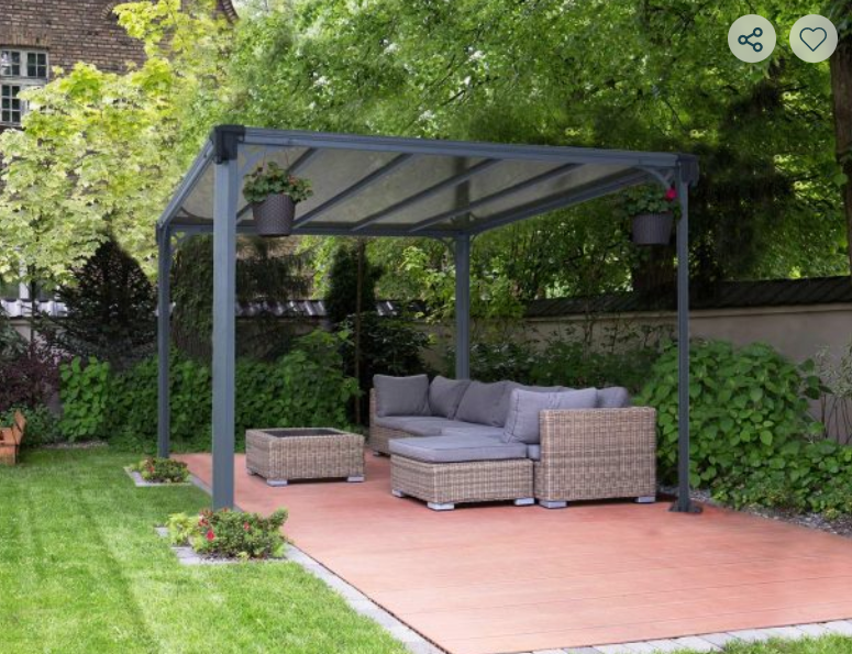 Milano 10 ft. x 10 ft. Gazebo Kit - Grey Structure