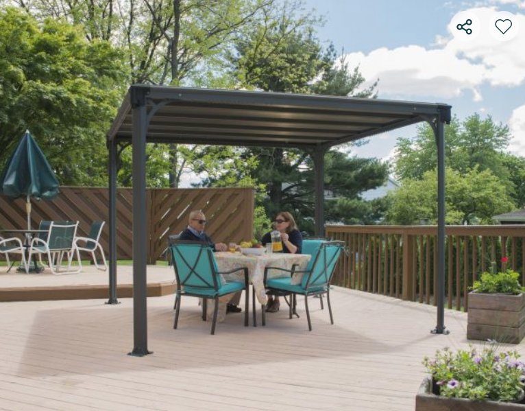 Milano 10 ft. x 10 ft. Gazebo Kit - Grey Structure