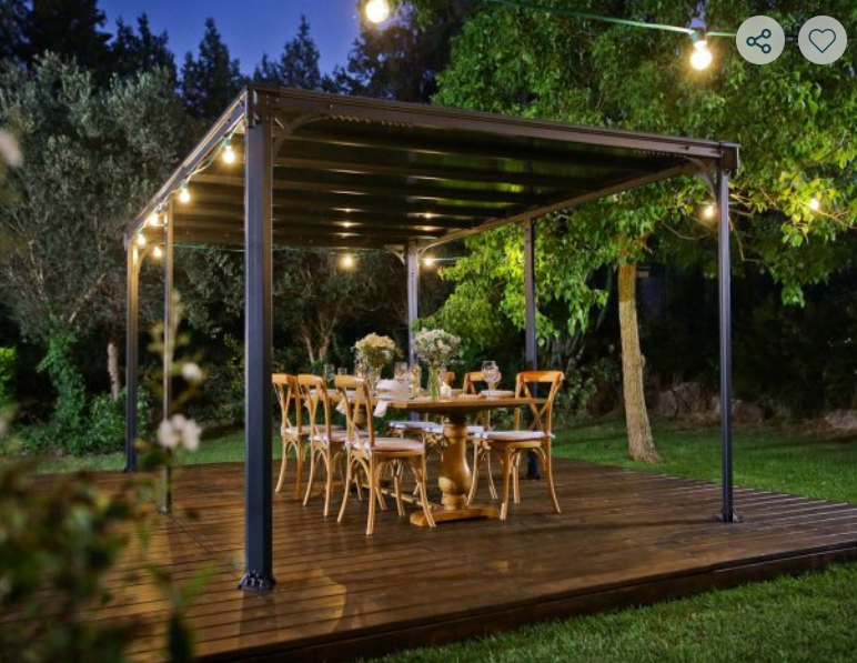 Milano 10 ft. x 14 ft. Gazebo Kit - Grey Structure