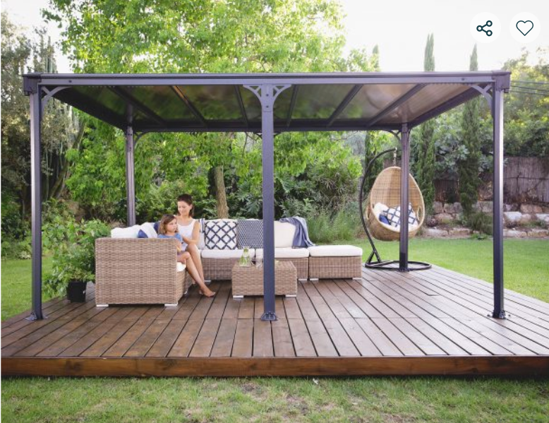 Milano 10 ft. x 14 ft. Gazebo Kit - Grey Structure