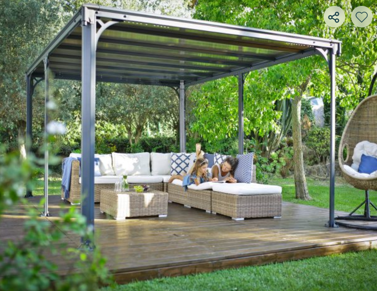 Milano 10 ft. x 14 ft. Gazebo Kit - Grey Structure