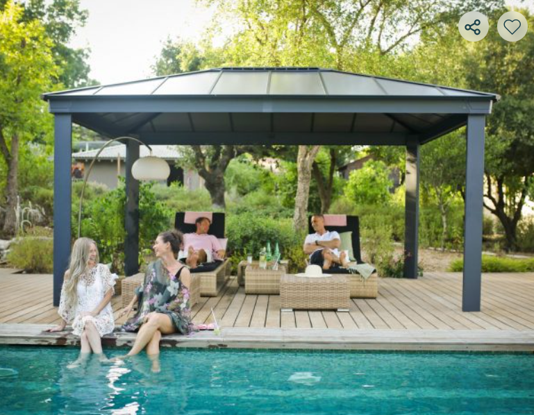Dallas 12 ft. x 20 ft. Gazebo Kit - Grey Structure
