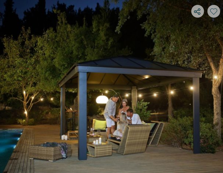 Dallas 12 ft. x 20 ft. Gazebo Kit - Grey Structure