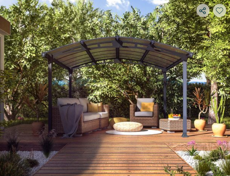 Tucson 11 ft. x 14 ft. Gazebo Kit - Grey Structure