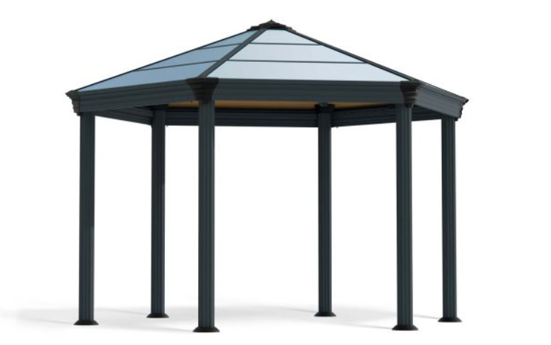 Roma 12 ft. x 14 ft. Gazebo Kit - Grey Structure