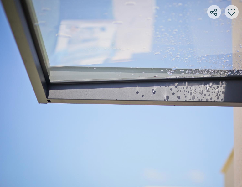 Sophia 3 ft. x 7 ft. Door Awning Kit - Grey Structure & Clear Panels