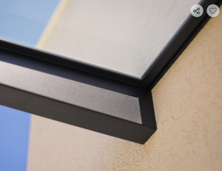 Sophia 3 ft. x 7 ft. Door Awning Kit - Grey Structure & Clear Panels