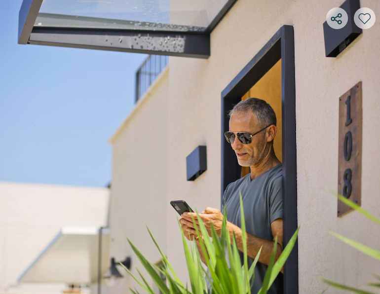 Sophia 3 ft. x 7 ft. Door Awning Kit - Grey Structure & Clear Panels