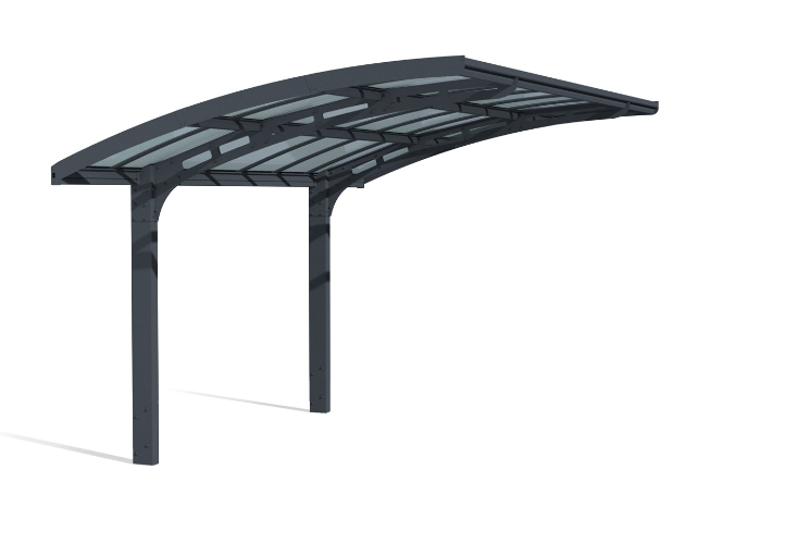 Arizona 10ft. x 16 ft. Breeze Single Carport Kit - Grey Structure & Twin Wall Panels