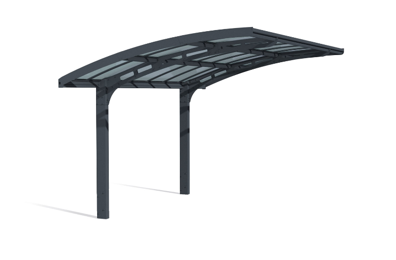 Arizona 10ft. x 16 ft. Breeze Single Carport Kit - Grey Structure & Twin Wall Panels