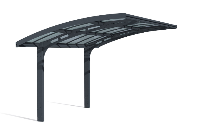 Arizona 10ft. x 16 ft. Breeze Single Carport Kit - Grey Structure & Twin Wall Panels