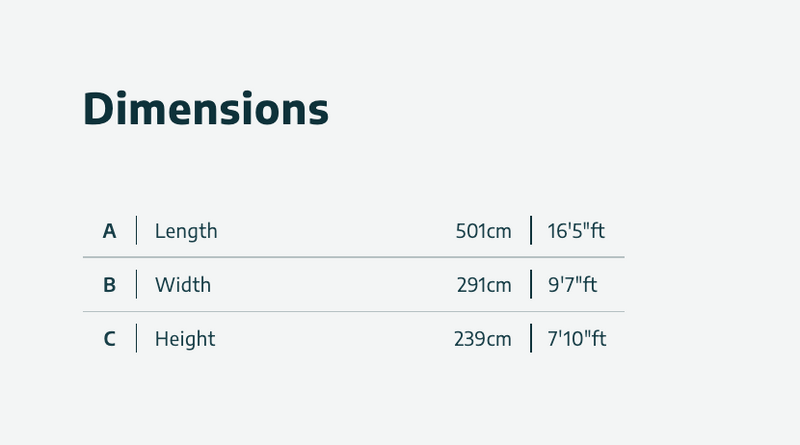 Vitoria 10 ft. 17 ft. Carport Kit - Grey Structure