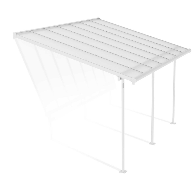 Sierra 10 ft. x 14 ft. Patio Cover Kit - White, Clear Twin wall